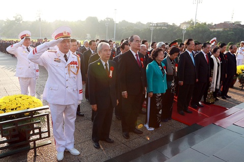 Lãnh đạo Đảng, Nhà nước vào Lăng viếng Chủ tịch Hồ Chí Minh