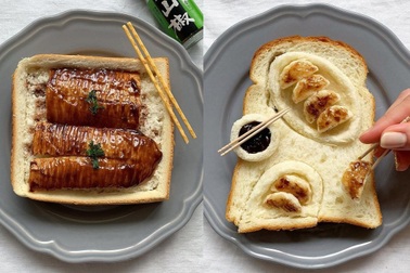 Cô gái "vẽ" loạt món ăn Nhật trên lát bánh mì sandwich
