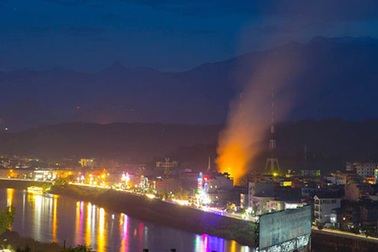 Cháy rụi kho bia nhà hàng lớn nhất thành phố Lào Cai