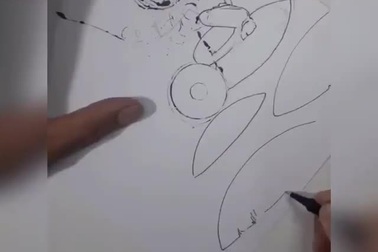 Vẽ tranh tuyệt đẹp từ những nét màu nguệch ngoạc