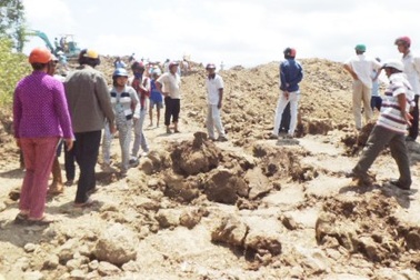 Ùn ùn đi xem đất bỗng dưng nổi giữa mặt ruộng