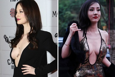 Sao Hollywood mặc váy khoét sâu như Gan Lulu