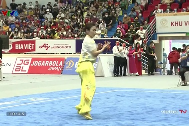 Hoàng Thị Phương Giang giành Huy chương Vàng trường quyền