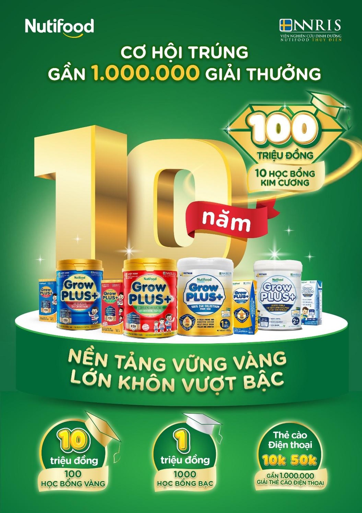 Nutifood GrowPLUS+ tri ân khách hàng bằng hàng ngàn giải thưởng với tổng trị giá đến 18 tỷ đồng - 1 Nutifood GrowPLUS+ tri ân khách hàng bằng hàng ngàn giải thưởng với tổng trị giá đến 18 tỷ đồng - 1