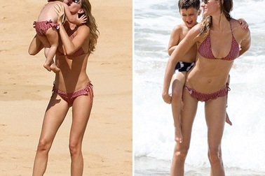 Siêu mẫu Gisele Bundchen hạnh phúc bên hai thiên thần nhỏ