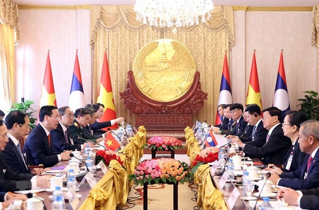 Lễ đón chính thức Chủ tịch nước Võ Văn Thưởng thăm CHDCND Lào - 6 Lễ đón chính thức Chủ tịch nước Võ Văn Thưởng thăm CHDCND Lào - 6
