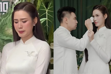 Hoa hậu Đỗ Thị Hà bật khóc khi nhận quà cưới từ bà ngoại