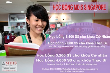 Học bổng Trường MDIS Singapore năm 2014