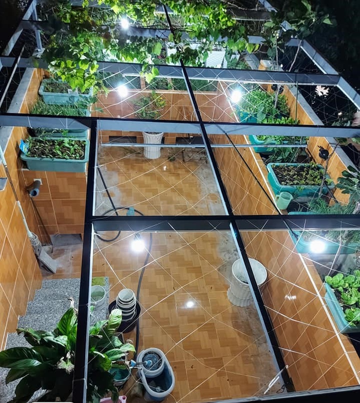 Ông bố đảm vác vật liệu lên sân thượng, xây bồn trồng đủ loại rau trái - 1 Ông bố đảm vác vật liệu lên sân thượng, xây bồn trồng đủ loại rau trái - 1