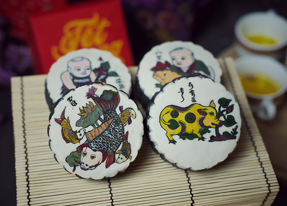 Cô gái gây sốt khi tạo hình 3D, tranh dân gian Đông Hồ lên bánh Trung thu - 3 Cô gái gây sốt khi tạo hình 3D, tranh dân gian Đông Hồ lên bánh Trung thu - 3