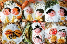 Mẹ 3 con "vẽ tranh" trên trứng rán đẹp như tác phẩm nghệ thuật