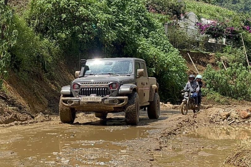 Một chiếc Jeep Gladiator làm nhiệm vụ ở miền Bắc (Ảnh: JVA).