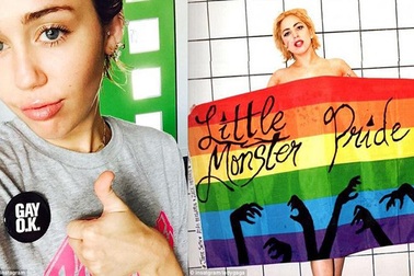 Miley Cyrus, Lady Gaga cùng loạt sao “bự” chúc mừng người đồng tính