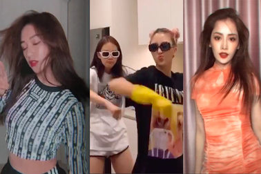 Ở nhà tránh dịch, các hot girl bày đủ trò tấu hài, nhảy nhót, biến hình