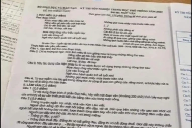 Tranh cãi xung quanh vụ thí sinh "bắn" đề thi văn, toán ra ngoài