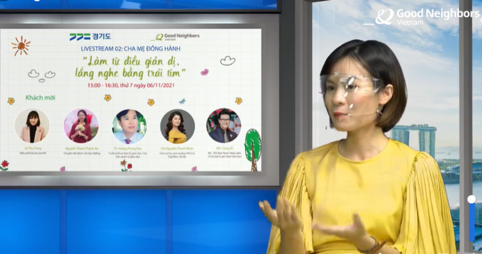 Chị Lê Thu Trang, điều phối của Dự án “Tăng cường sức khỏe tinh thần cho học sinh THCS tại Hà Nội thông qua xây dựng và vận hành phòng tham vấn học đường” - Speakout 2.