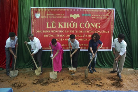 Thêm 2 công trình phòng học Dân trí được khởi công tại Sơn La và Điện Biên