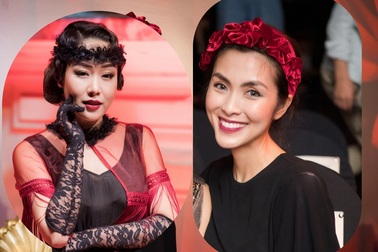 Hà Tăng lộ dáng gầy gò khi đi xem Ngô Phương Lan diễn thời trang