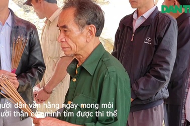 Lực lượng chức năng tiếp tục tìm kiếm nạn nhân sạt lở Trà Leng