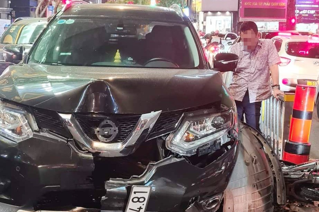Tài xế có biểu hiện say xỉn gây tai nạn liên hoàn ở TPHCM - 1 Tài xế có biểu hiện say xỉn gây tai nạn liên hoàn ở TPHCM - 1