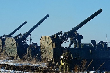 Quân đội Nga tập trận bằng pháo cối uy lực nhất thế giới 2S4 Tyulpan