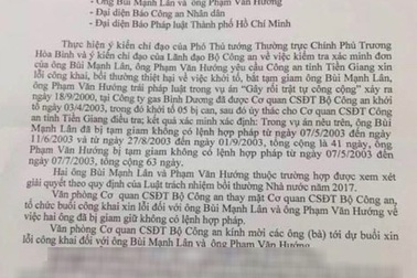 Bộ Công an tổ chức xin lỗi 2 công dân bị bắt giam trái pháp luật