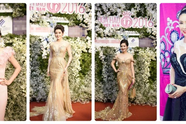 Dàn Hoa hậu, Á hậu lộng lẫy trên thảm đỏ Hoa hậu Việt Nam 2016