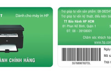 HP áp dụng thẻ bảo hành cho máy in trên toàn quốc
