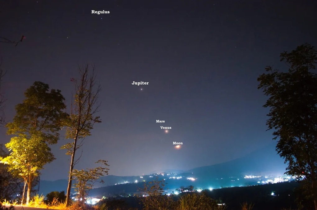 Hàng loạt hành tinh diễu hành trên bầu trời đêm cuối tháng 2/2026 - 2