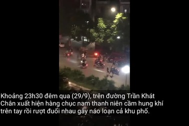 Hỗn chiến kinh hoàng trên phố Trần Khát Chân