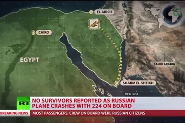 Máy bay Nga "rơi thẳng đứng" xuống sa mạc Ai Cập