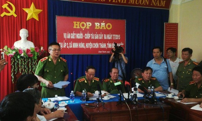 họp báo, bình phước, thảm án, hung thủ, sát nhân
