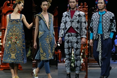 Kỹ thuật thêu vàng Dubai, vải lanh dân tộc Mông cùng được phô diễn