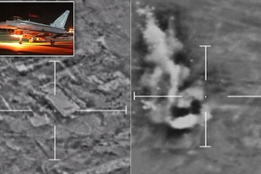 Anh công bố video không kích mỏ dầu của IS tại Syria