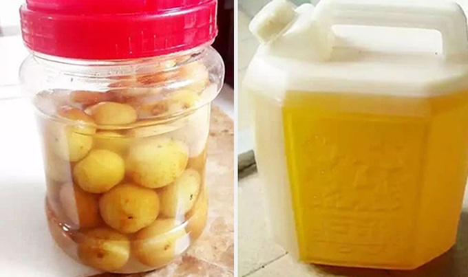 Không chỉ có thực phẩm khô, họ còn chuẩn bị cả các loại nước ép, dầu ăn làm từ lạc. 