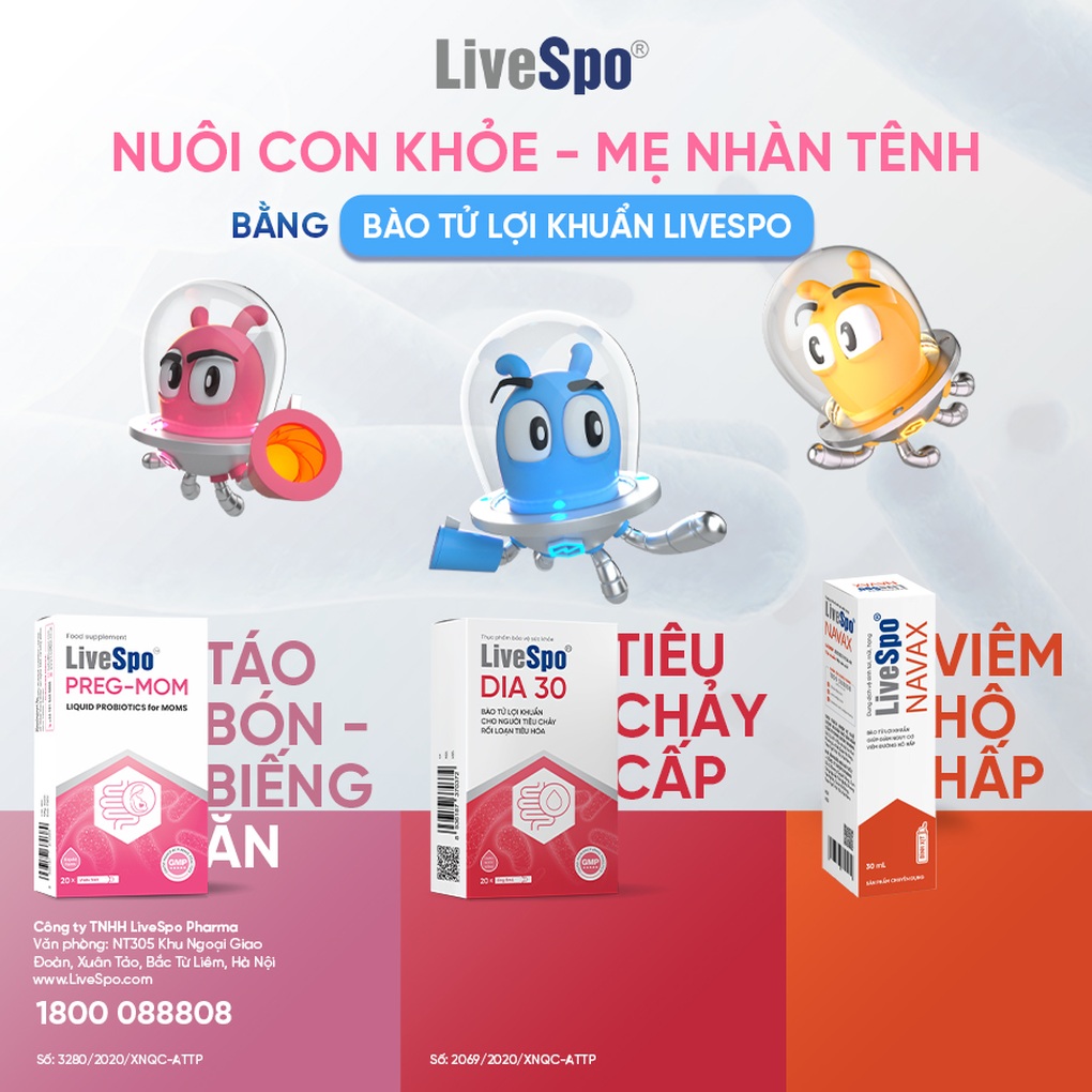Ứng dụng bào tử lợi khuẩn LiveSpo bảo vệ sức khỏe trẻ - 3 Ứng dụng bào tử lợi khuẩn LiveSpo bảo vệ sức khỏe trẻ - 3