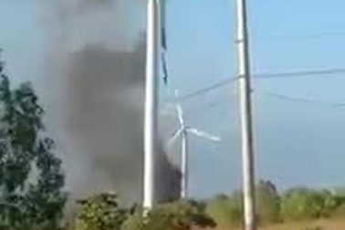 Cháy tuabin điện gió trị giá 70 tỷ đồng
