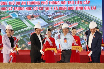 Phó Thủ tướng Hồ Quốc Dũng: Trường học vùng biên sẽ là "ngôi nhà tri thức"