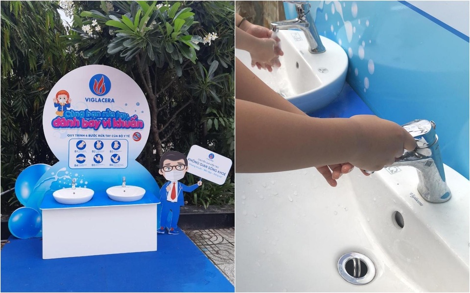 Viglacera lắp đặt 10 trạm rửa tay tại các trường học trên địa bàn TP. Hồ Chí Minh - 1 Viglacera lắp đặt 10 trạm rửa tay tại các trường học trên địa bàn TP. Hồ Chí Minh - 1