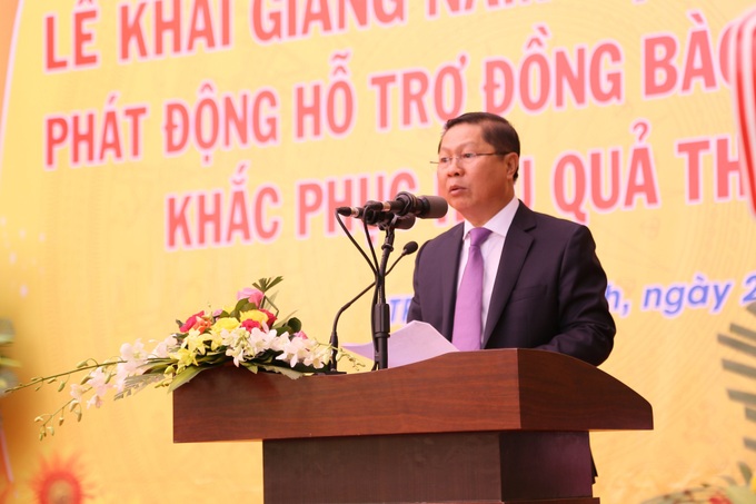 Trường Cao đẳng Kỹ nghệ II khai giảng năm học mới và kêu gọi hỗ trợ đồng bào miền Trung - Ảnh 2.