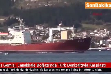 Video tàu hải quân Nga chạm trán tàu ngầm Thổ Nhĩ Kỳ