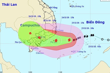 Bão số 9 tiếp tục mạnh lên, cảnh báo mưa lớn ở các tỉnh phía Nam