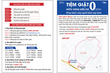 Tiệm giặt 0 đồng - Đồng hành cùng người bệnh ung bướu