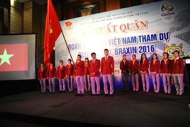 Tưng bừng lễ xuất quân đoàn thể thao Việt Nam dự Olympic 2016