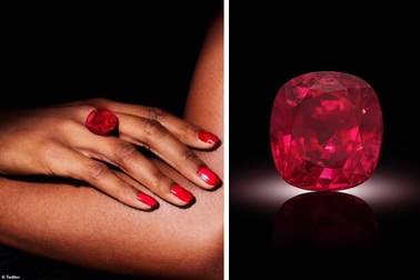 Viên hồng ngọc lớn nhất thế giới đạt mức giá kỷ lục 34,8 triệu USD