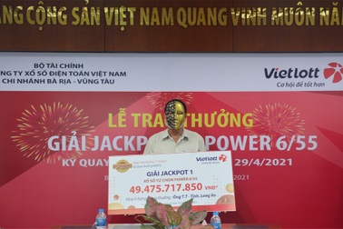 Người chơi thứ hai trúng Jackpot tại Long An tặng từ thiện 200 triệu đồng