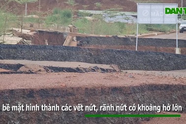 Công trình KCN Nhân Cơ chưa bàn giao đã hư hỏng