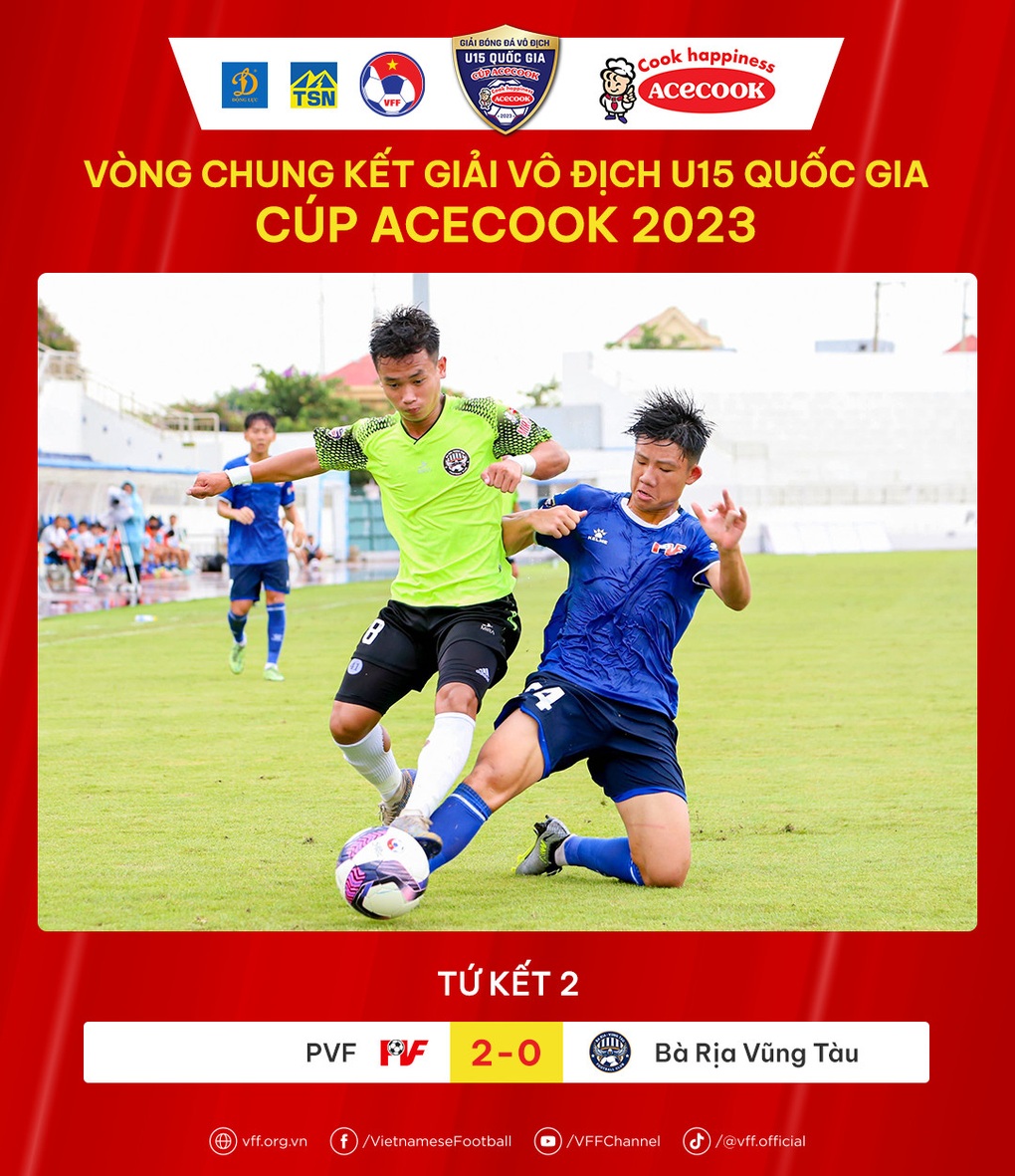 PVF, Sông Lam Nghệ An vào bán kết giải U15 Quốc gia - 3 PVF, Sông Lam Nghệ An vào bán kết giải U15 Quốc gia - 3