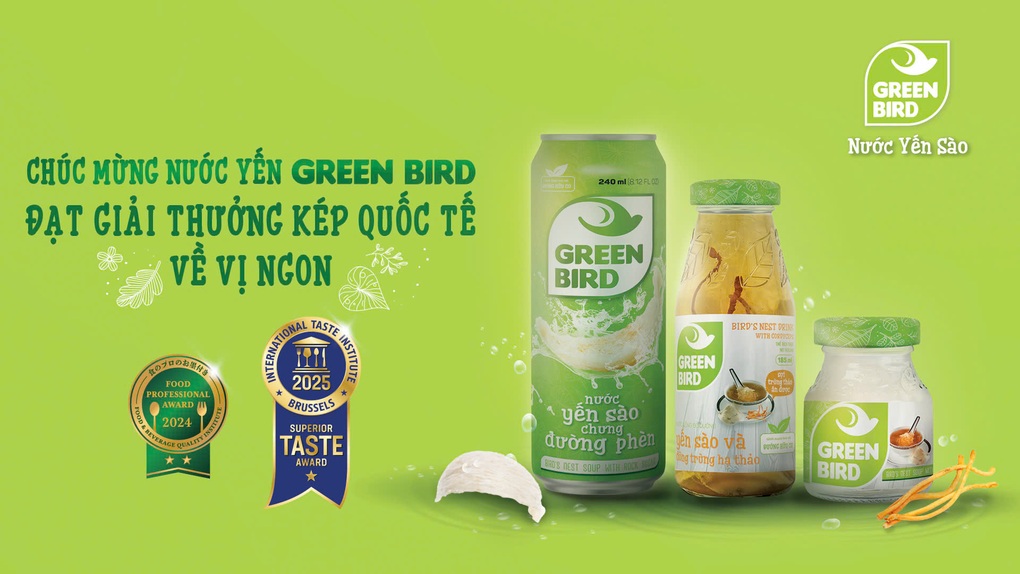 グリーンバードの燕の巣ドリンクが、その美味しさで2つの国際賞を受賞 - 2 Nước yến Green Bird đạt 2 giải thưởng quốc tế về vị ngon - 2
