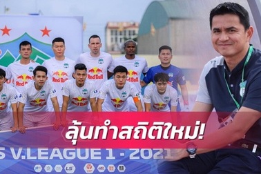 Báo Thái háo hức chờ HLV Kiatisuk lập kỷ lục cùng HA Gia Lai